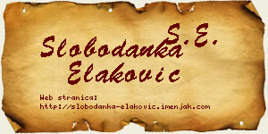Slobodanka Elaković vizit kartica